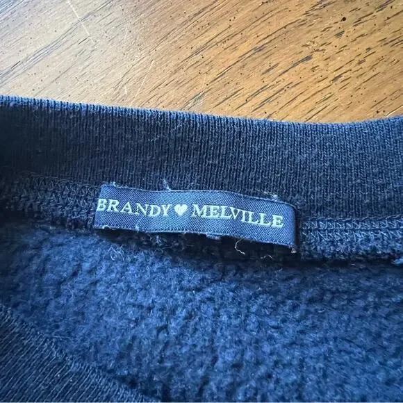 Brandy Melville Striped Shoulder Sweatshirt - Picture 4 of 4